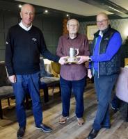 The winners Mel Thomas and Tony Forster with President Peter Groves